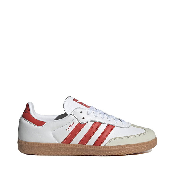 Womens adidas Samba OG Athletic Shoe - White / Solar Red / Off White