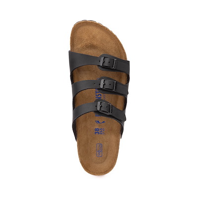 BIRKENSTOCK　Florida　ブラックナロー Womens Birkenstock Florida Soft Footbed Slide Sandal - Black