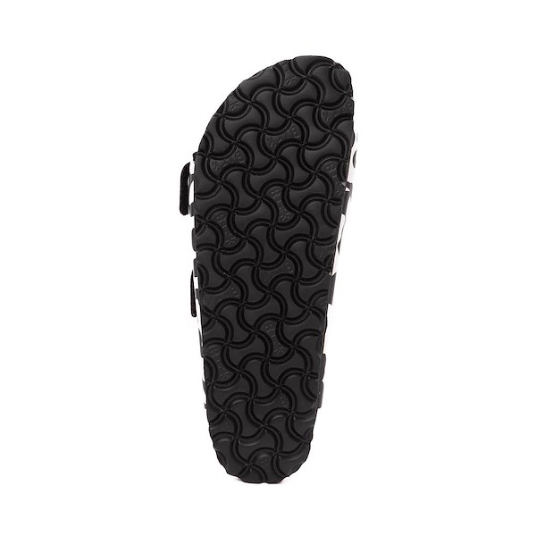 alternate view Womens Birkenstock Arizona Bloom Slide Sandal - Black / WhiteALT3