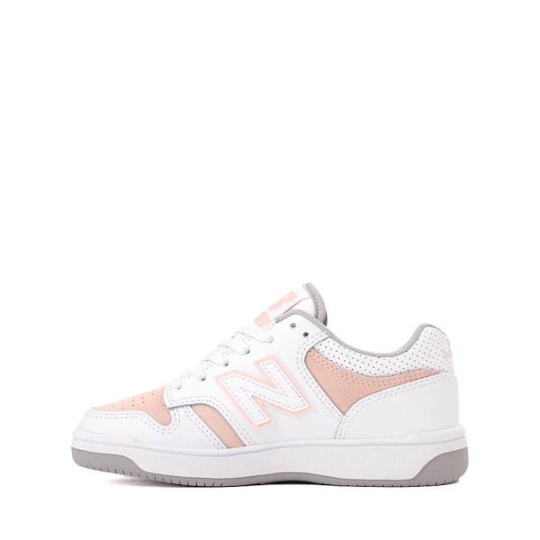 alternate view New Balance 480 Athletic Shoe - Big Kid - White / Pink HazeALT1