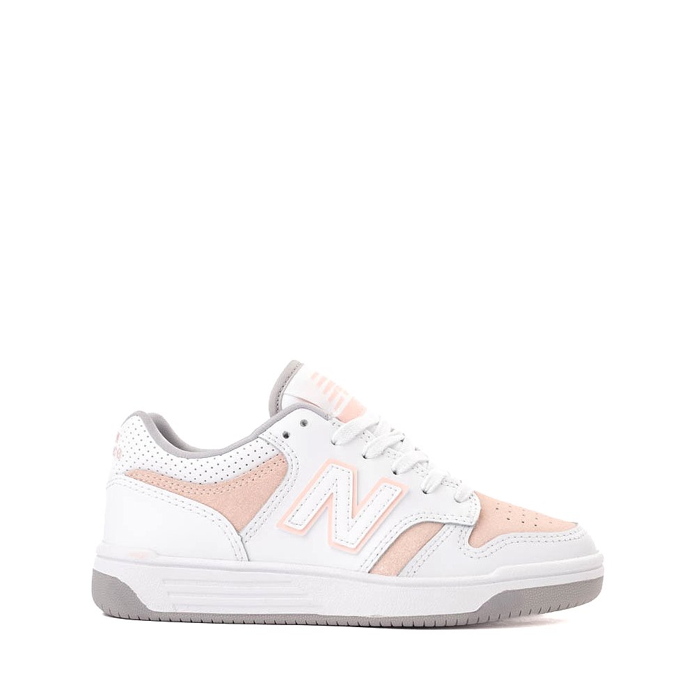 New Balance 480 Athletic Shoe - Big Kid - White / Pink Haze