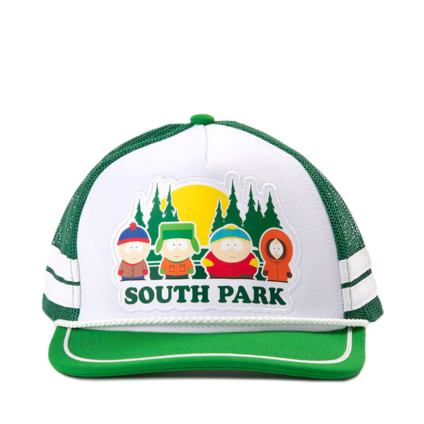 South Park Pine Tree Sunset Trucker Hat - White / Green