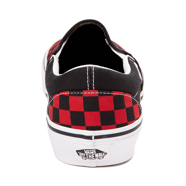 Dark red checkered vans hotsell