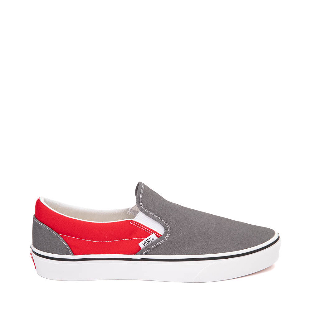 Vans Slip On 2 Tone Skate Shoe Gray Red