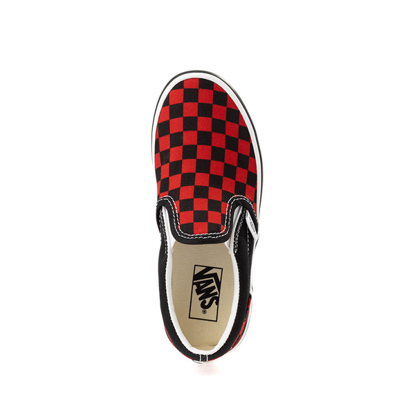 Red black and white checkered vans online