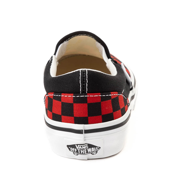 Vans Slip On Checkerboard Skate Shoe Little Kid Black Red