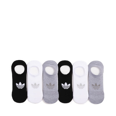 adidas Trefoil Quarter Socks 6 Pack - Black / White