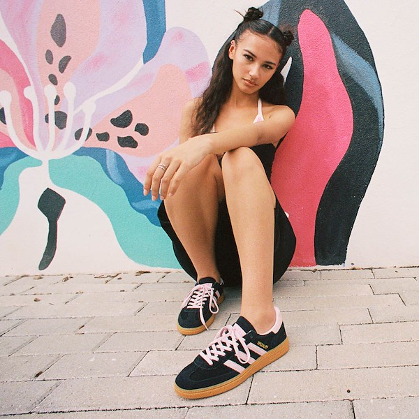 alternate view Womens adidas Handball Spezial Athletic Shoe - Core Black / Clear Pink / GumALT1B