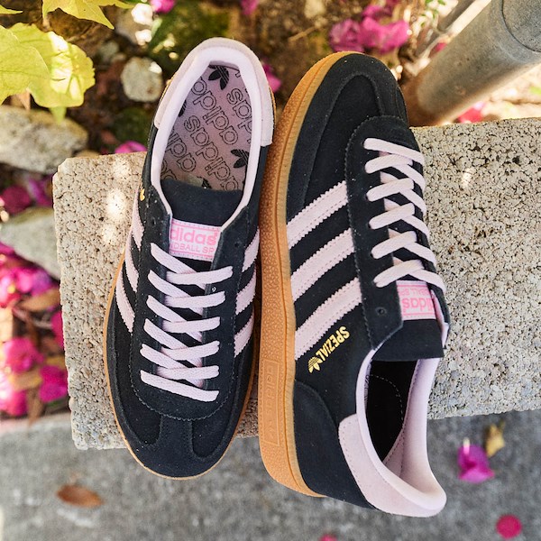 alternate view Womens adidas Handball Spezial Athletic Shoe - Core Black / Clear Pink / GumHERO