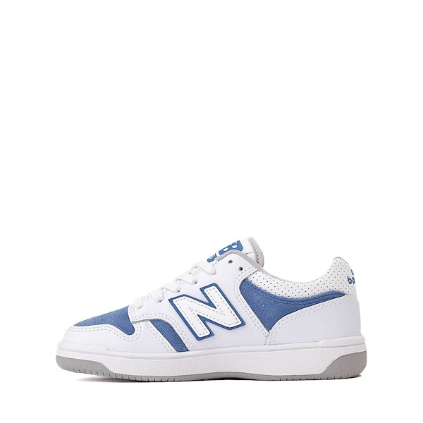 alternate view New Balance 480 Athletic Shoe - Big Kid - White / Sea StoneALT1