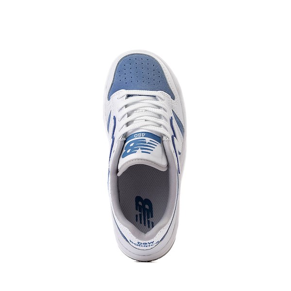 alternate view New Balance 480 Athletic Shoe - Big Kid - White / Sea StoneALT2