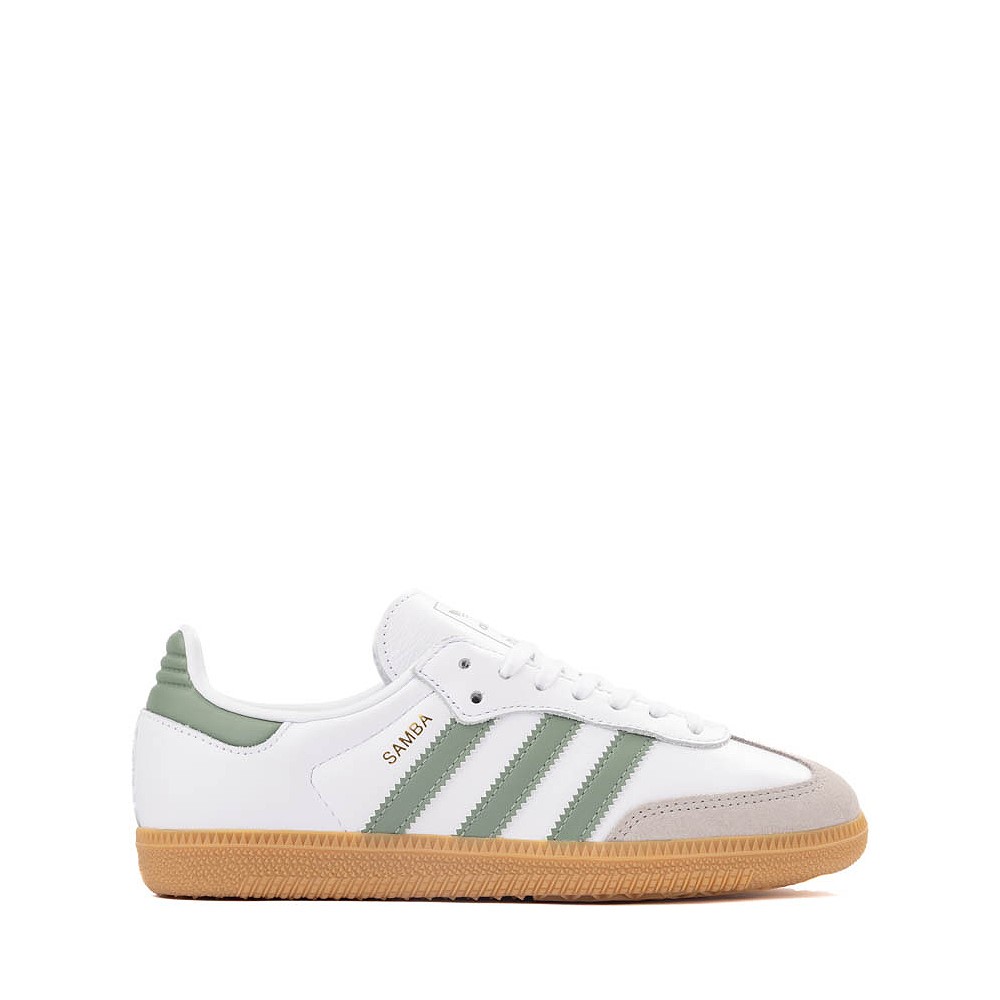 adidas Samba OG Athletic Shoe White Silver Green Gum Big Kid adidas seeley shoes navy suit interview Cheap Trusty Jordan Outlet