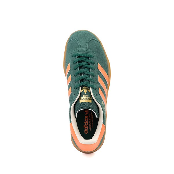 alternate view adidas Gazelle Bold Athletic Shoe - Big Kid - Collegiate Green / Signal Coral / Cream WhiteALT2