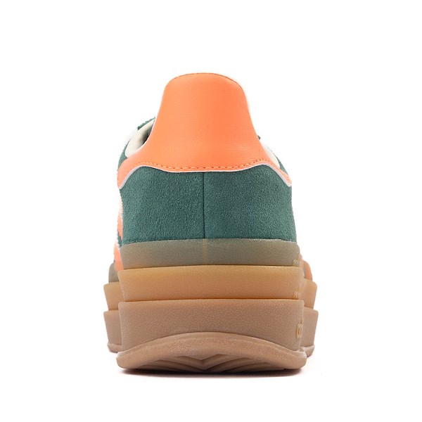 alternate view adidas Gazelle Bold Athletic Shoe - Big Kid - Collegiate Green / Signal Coral / Cream WhiteALT4