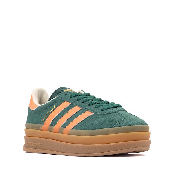 alternate view adidas Gazelle Bold Athletic Shoe - Big Kid - Collegiate Green / Signal Coral / Cream WhiteALT5