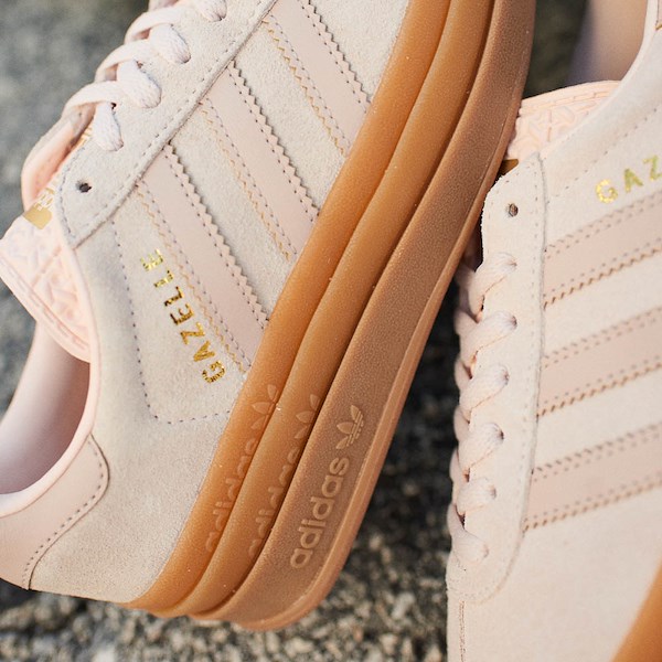 alternate view adidas Gazelle Bold Athletic Shoe - Big Kid - Alumina / PinkHERO