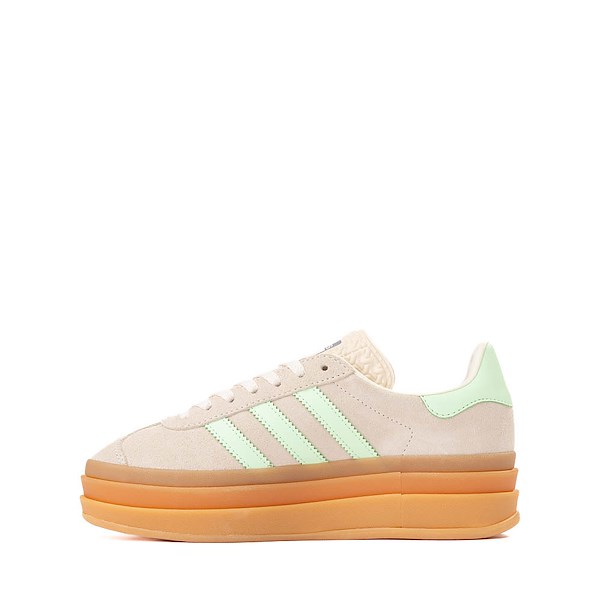 alternate view adidas Gazelle Bold Athletic Shoe - Big Kid - Wonder White / GreenALT1