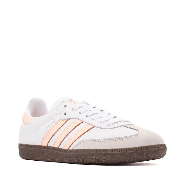 alternate view Womens adidas Samba OG Athletic Shoe - White / Clear Orange / Semi Coral / GumALT5