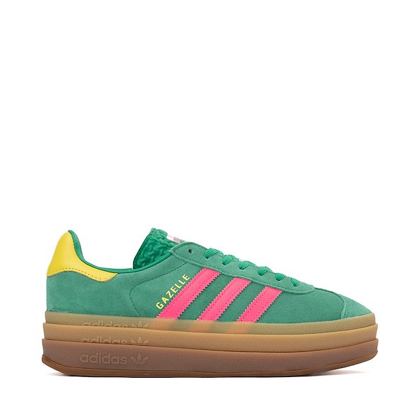 Womens Adidas Gazelle Bold Athletic Shoe Court Green Lucid Pink Pure Sulfur Size 6