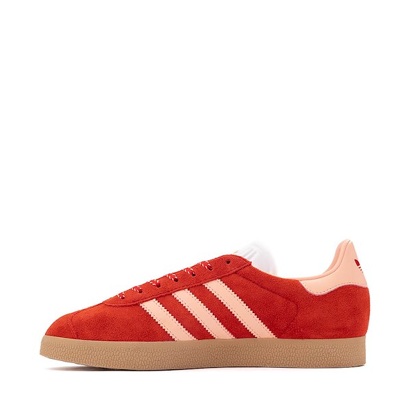 alternate view Womens adidas Gazelle Athletic Shoe - Better Scarlet / Glow Pink / Gold MetallicALT1