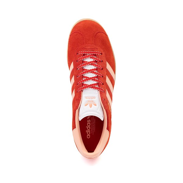 alternate view Womens adidas Gazelle Athletic Shoe - Better Scarlet / Glow Pink / Gold MetallicALT2