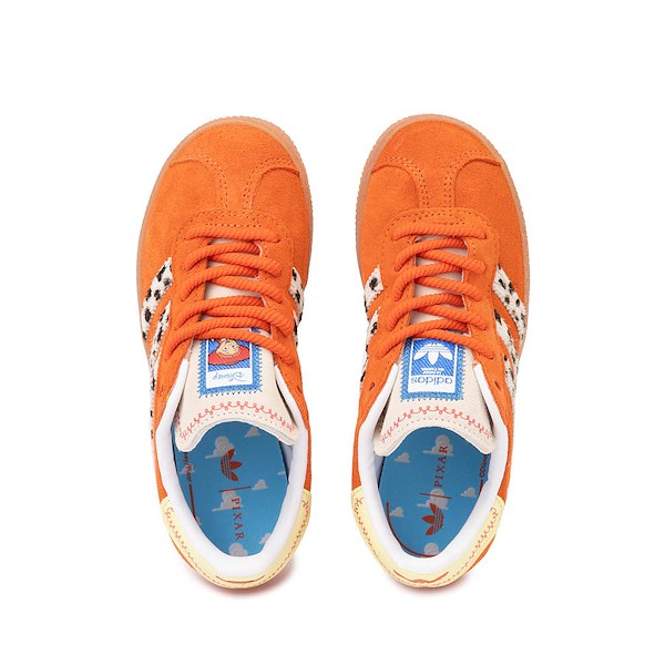 alternate view adidas Disney Pixar Toy Story Gazelle Jessie Athletic Shoe - Little Kid - Orange / White / GumALT2