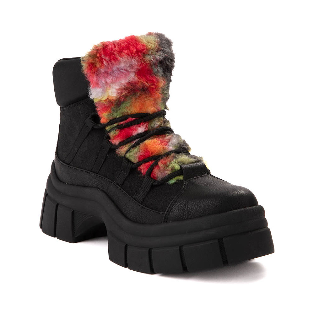 Womens Rocket Dog Tiger Platform Bootie Black / Rainbow Journeys