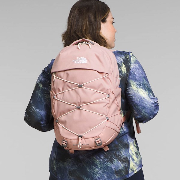 alternate view Womens The North Face Borealis Backpack - Pink Moss Dark Heather / Gardinia WhiteALT1BADULT