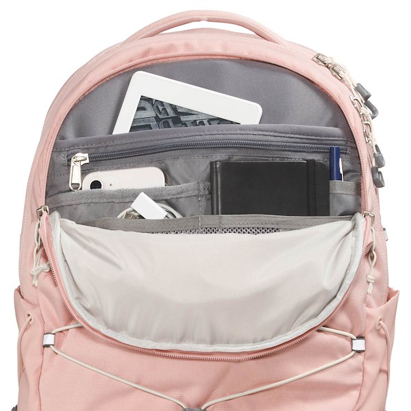 alternate view Womens The North Face Borealis Backpack - Pink Moss Dark Heather / Gardinia WhiteALT3B