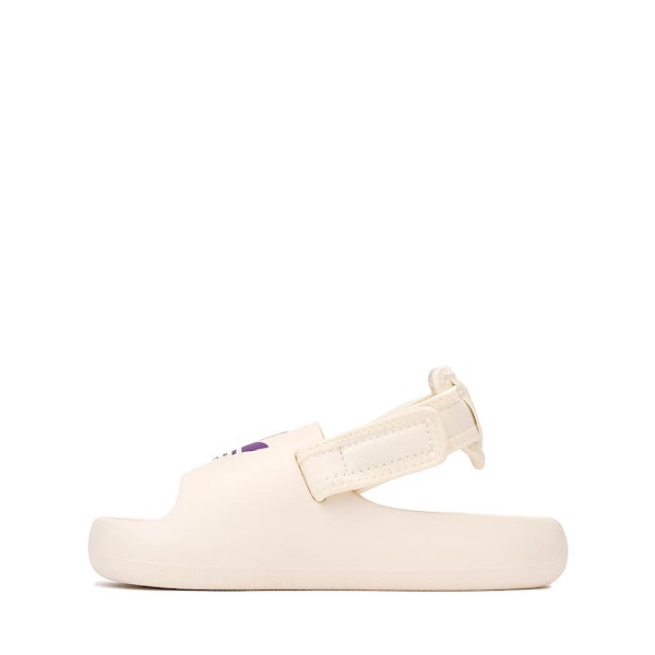 alternate view adidas Adifom Adilette Slide Sandal - Toddler / Little Kid - Cream White / Active Purple / Better ScarletALT1