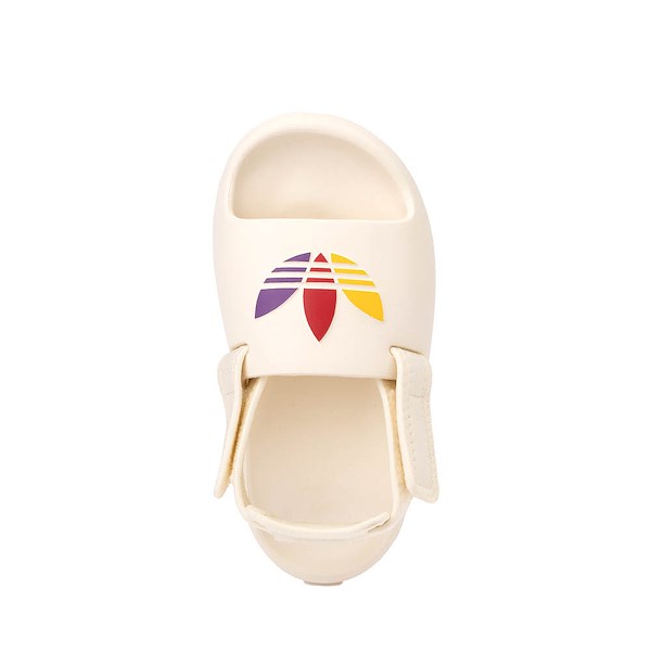 alternate view adidas Adifom Adilette Slide Sandal - Toddler / Little Kid - Cream White / Active Purple / Better ScarletALT2