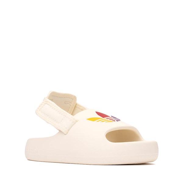 alternate view adidas Adifom Adilette Slide Sandal - Toddler / Little Kid - Cream White / Active Purple / Better ScarletALT5