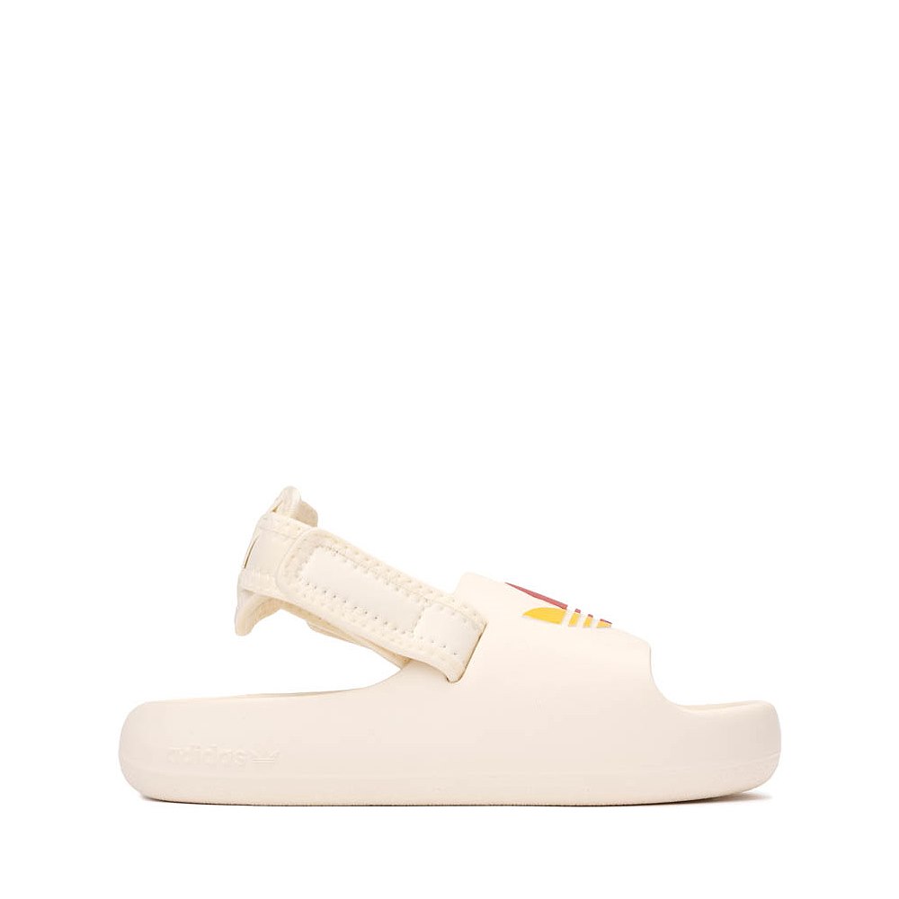 adidas Adifom Adilette Slide Sandal - Toddler / Little Kid - Cream White / Active Purple / Better Scarlet