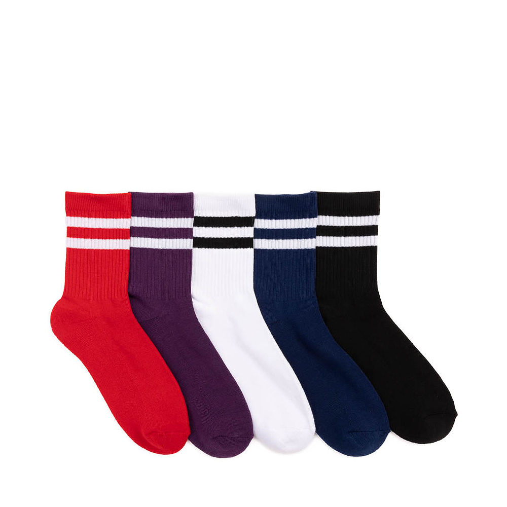 Mens Varsity Half Crew Socks 5 Pack - Multicolor