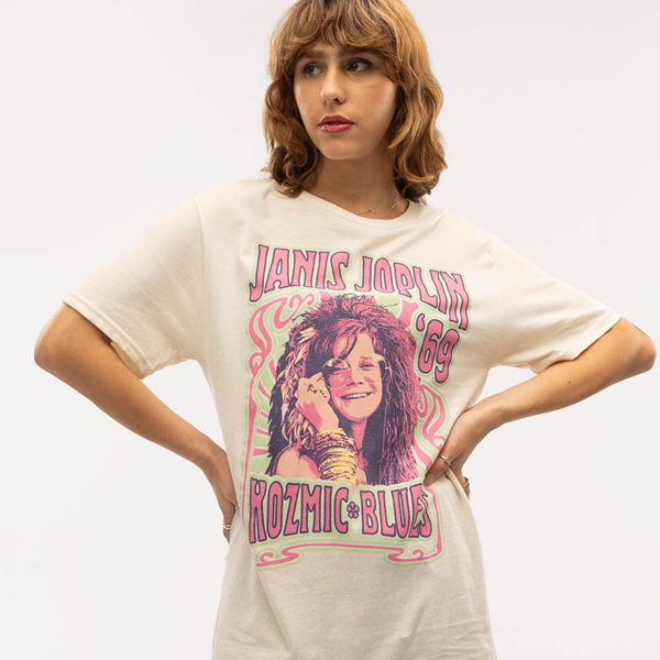 Janis Joplin Kozmic Blues Tee - Off White