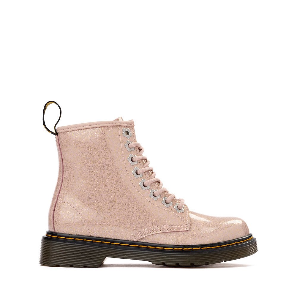 Dr. Martens 1460 8-Eye Glitter Boot - Little Kid / Big Kid - Powder Pink Nebula