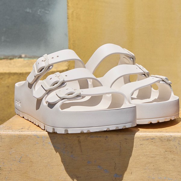 alternate view Womens Papillio by Birkenstock&reg; Florida EVA Flex Platform Slide Sandal - EggshellHERO