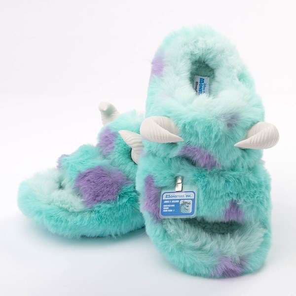 alternate view Disney and Pixar Monsters, Inc. Crocs Sulley Cozzzy Sandal - TurquoiseHERO