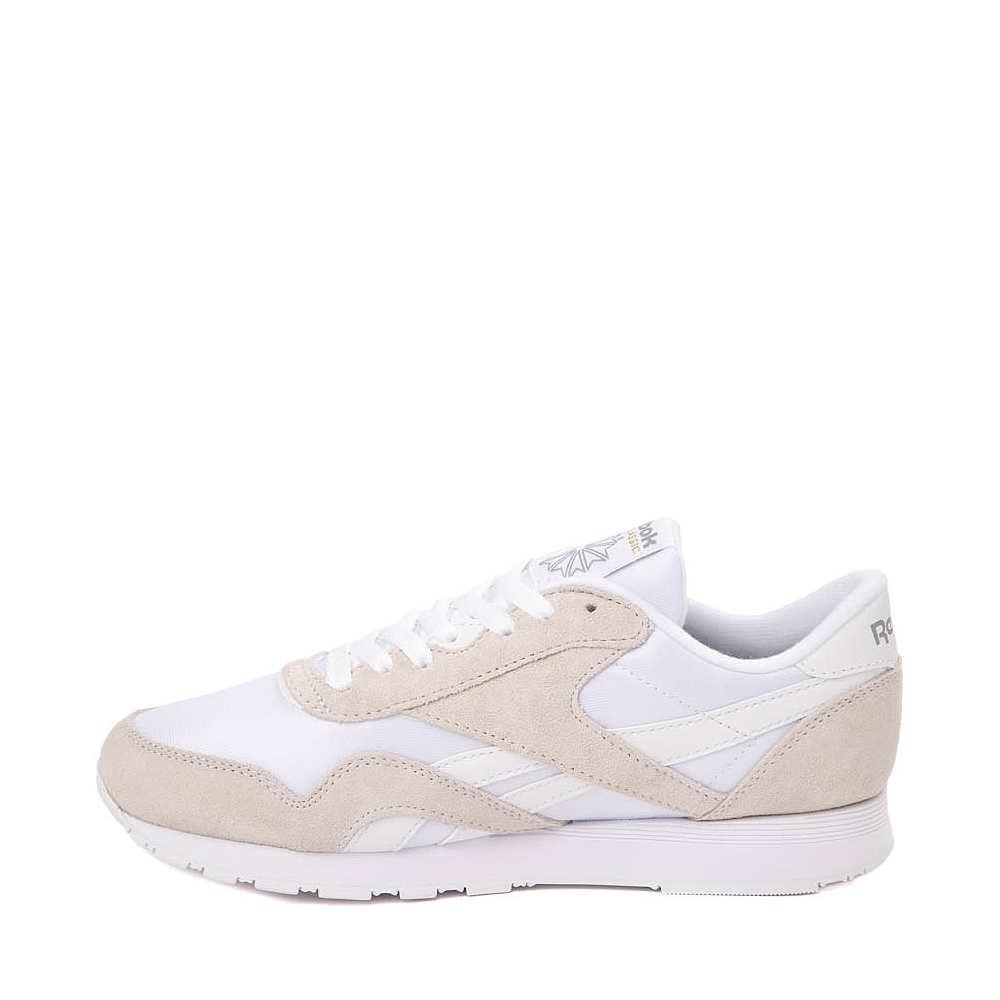 Mens Reebok Classic Nylon Athletic Shoe - White Monochrome | Journeys