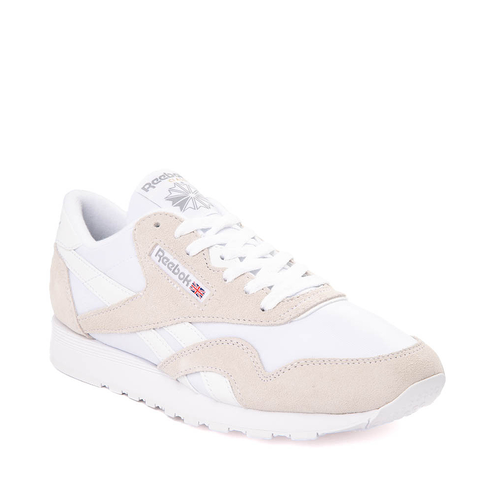 Mens Reebok Classic Nylon Athletic Shoe - White Monochrome | Journeys