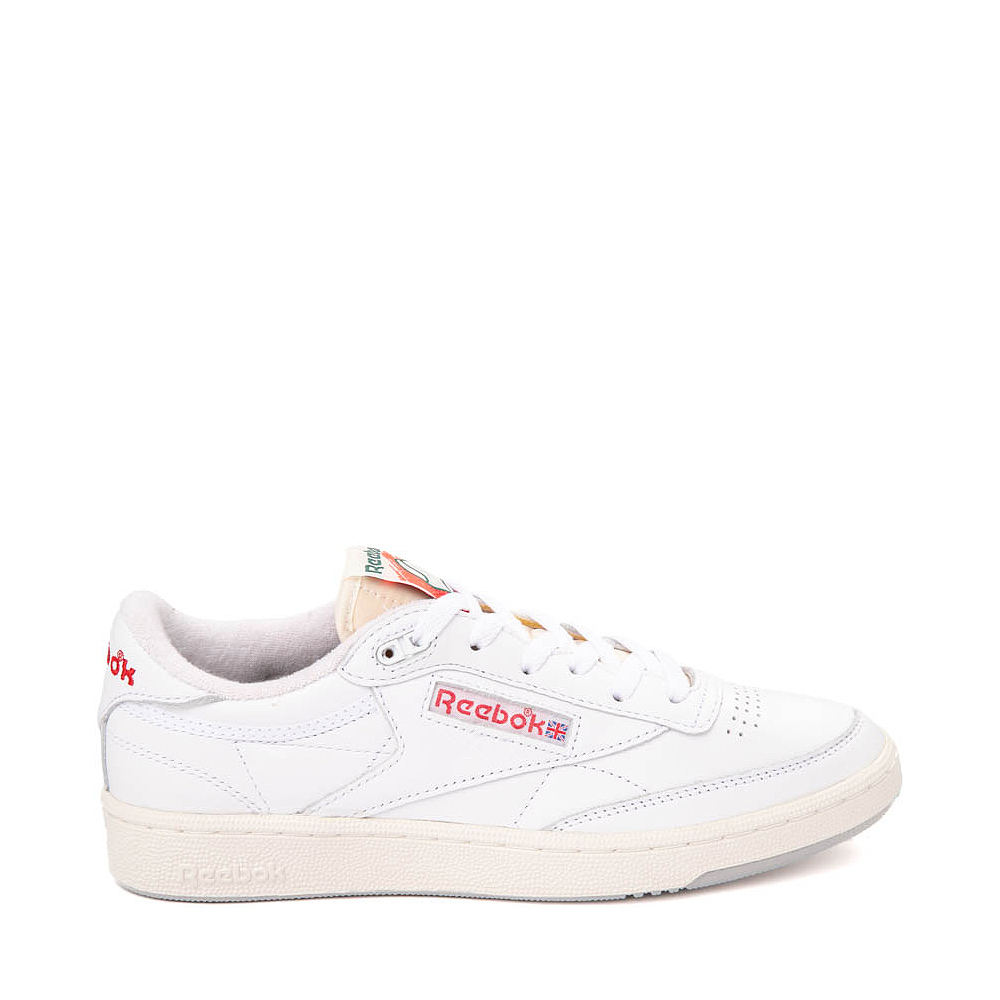 Mens Reebok Club C 85 Athletic Shoe White Chalk Victory Red