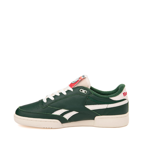 Reebok Club C Revenge Vintage Athletic Shoe - Dark Green / Chalk Neon Cherry