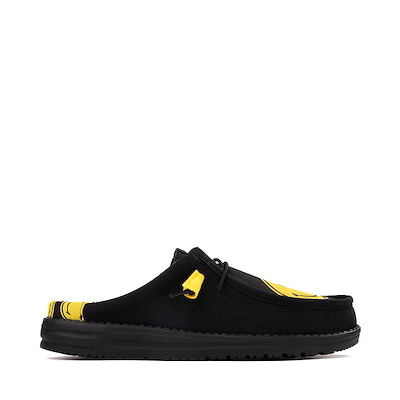 Main view of Mens HEYDUDE x SmileyWorld&reg; Wally Slip Mule - Black