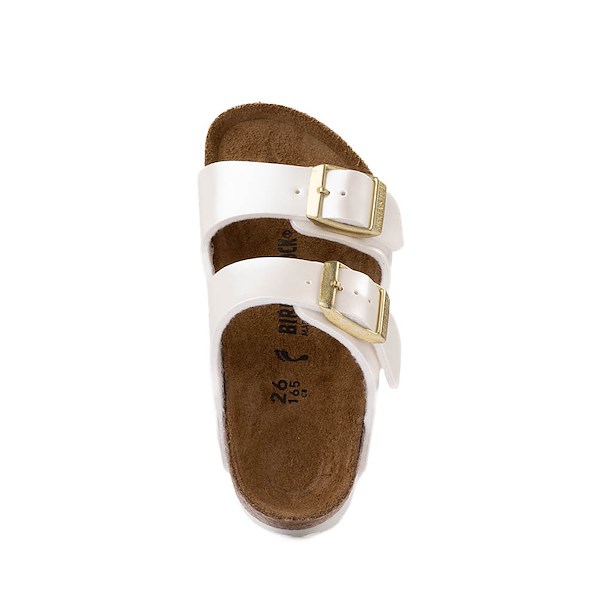 alternate view Birkenstock Arizona Slide Sandal - Big Kid - Electric Metallic PearlALT2