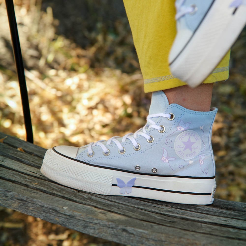 Light Blue Converse Platform