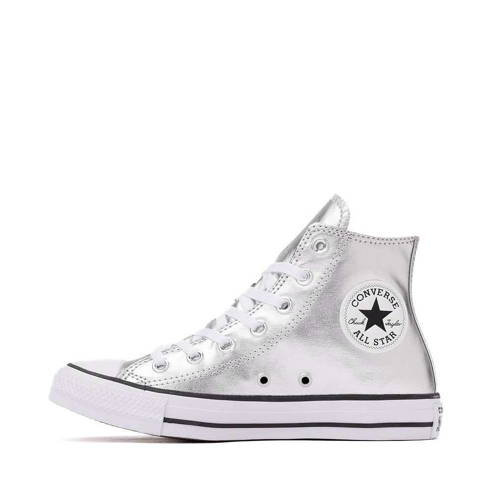 silver converse high tops