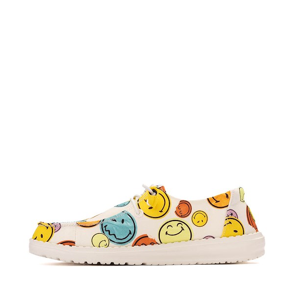 alternate view Womens HEYDUDE x SmileyWorld® Wendy Slip-On Casual Shoe - Cream / MulticolorALT1