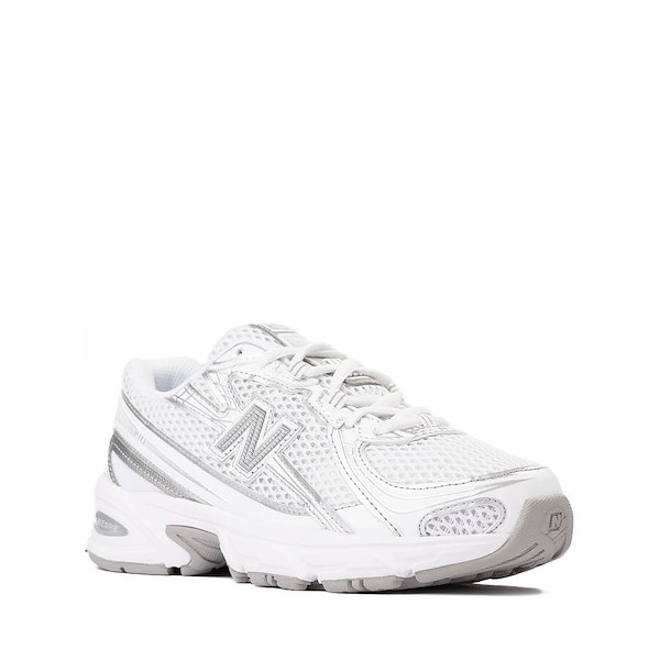 New Balance 740 Athletic Shoe - Big Kid - White / Silver Metallic