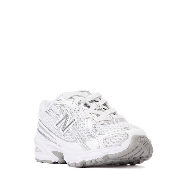 alternate view New Balance 740 Athletic Shoe - Baby / Toddler - White / Silver MetallicALT5