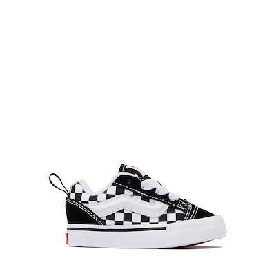 Vans Knu Skool Checkerboard Skate Shoe - Baby / Toddler - Pink / White